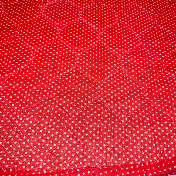 Oval placemats country flowers and red white poke a dot patchwork handmade - Picture 7 of 7